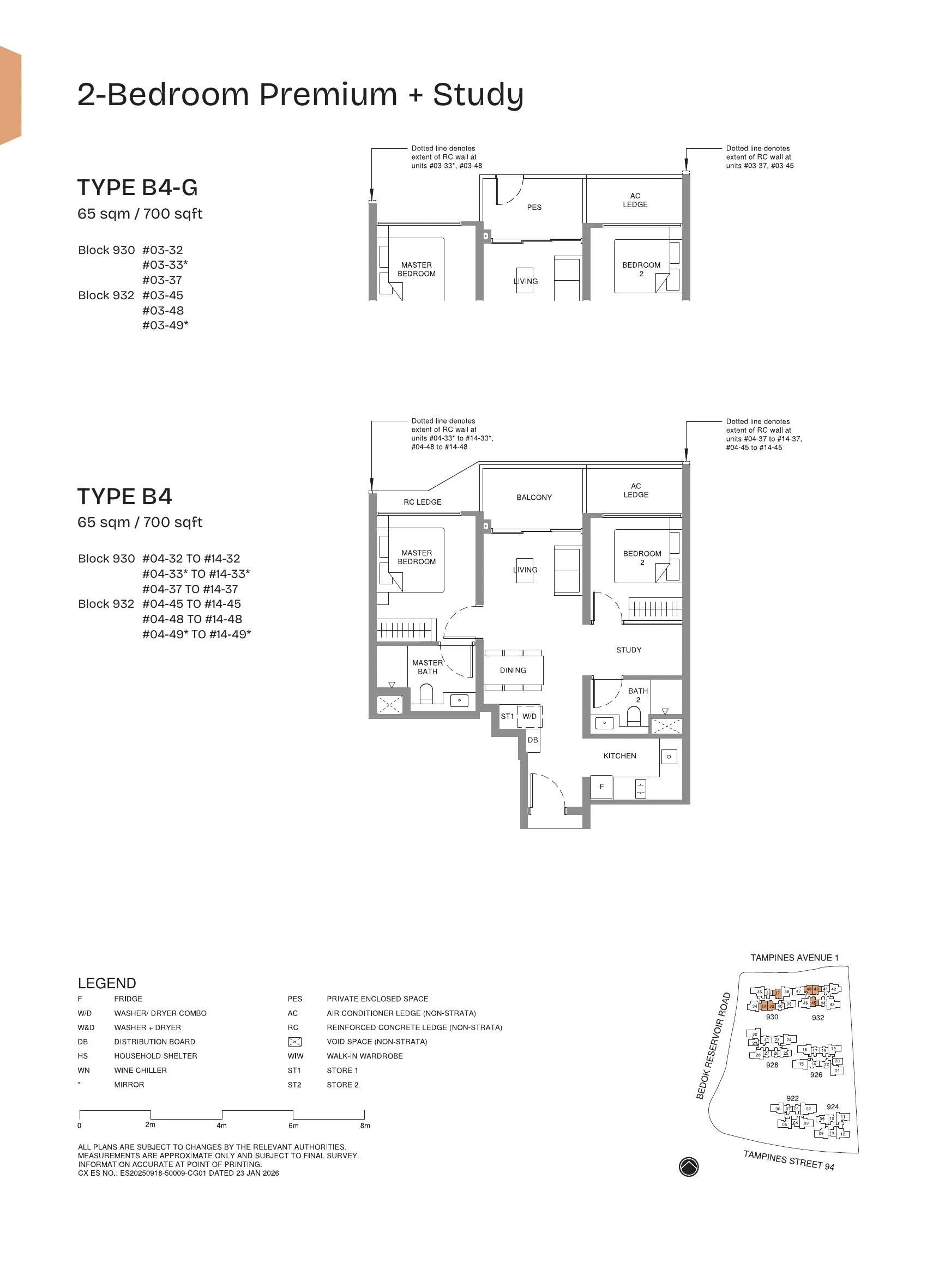 Pinery Residences Floor Plan 2-Bedroom Premium Singapore