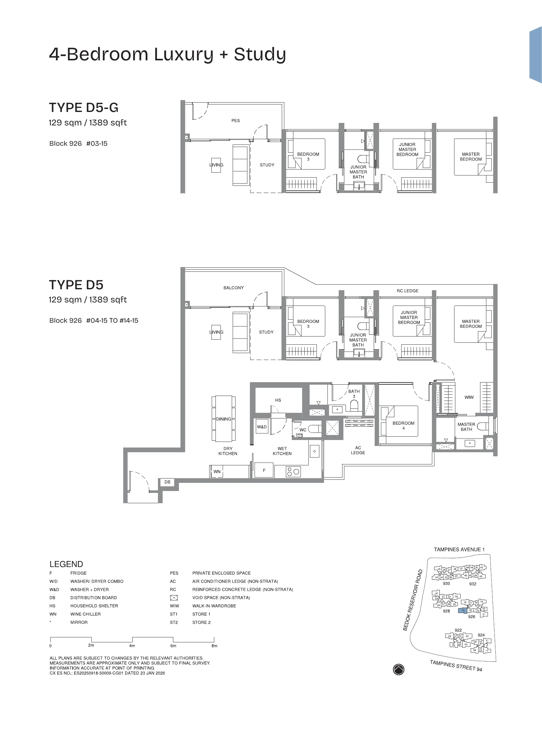 Pinery Residences Floor Plan 4-Bedroom Luxury Singapore